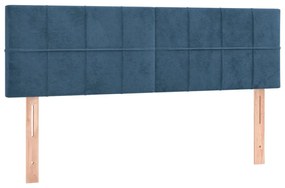346058 vidaXL Tăblii de pat, 2 buc., albastru închis, 72x5x78/88 cm, catifea