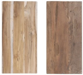 Taburet Barcelona, lemn de tec, natură, 50x25x45 cm