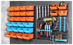 Set organizator de perete pentru scule și șuruburi din 43 buc.