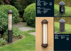 Aplica iluminat exterior din fier forjat, inaltime 72cm LED WL 3653