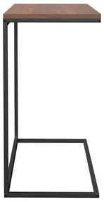 Masa laterala, negru, 55x35x66 cm, lemn compozit 1, negru si maro, 55 x 35 x 66 cm, Fara roti