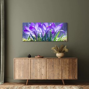 Tablou cuflori în ploaie (120x50 cm)