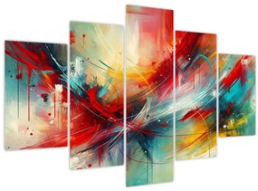 Tablou – Abstracție cu roșu (150x105 cm)