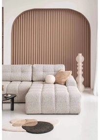 Colțar modular bej extensibil/cu spațiu de depozitare (cu colț pe partea dreaptă) Lulu – Miuform