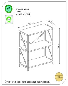 Etajeră neagră/maro 64x70 cm Lions – Gauge Concept