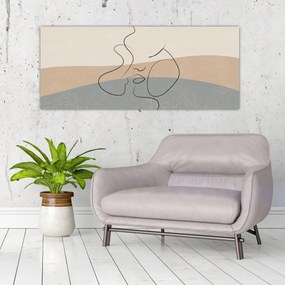 Tablou - Sărut de linie de artă (120x50 cm)