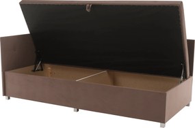 Canapea extensibilă cu spaţiu de depozitare, maro Taupe, AURIA UNI