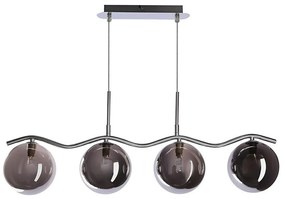 Lustră pe cablu LUMOS 4xG9/20W/230V, negru fumuriu