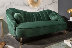 Canapea cu forma curbata Arielle 220cm, verde