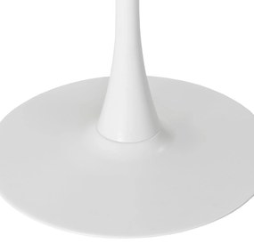 Masă de sufragerie rotundă modernă, Alb | Aosom Romania