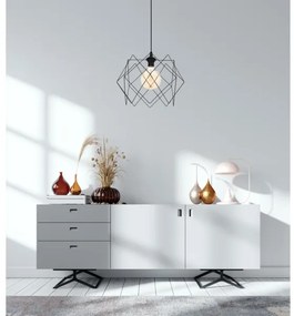 Lustră pe cablu GALL 1xE27/60W/230V negru