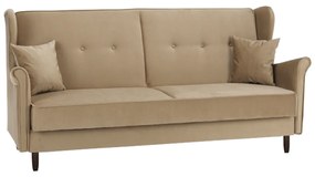 Canapea extensibilă, material textil bej auriu, COLUMBUS