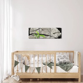 Tablou - Fisuri (cu ceas) (90x30 cm)