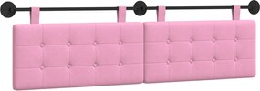 vidaXL Cap de pat suspendat Pe perete Roz 190 x 55 x 5 cm țesătură