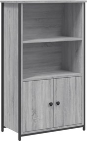 vidaXL Dulap înalt, gri sonoma, 62x32x103,5 cm, lemn compozit