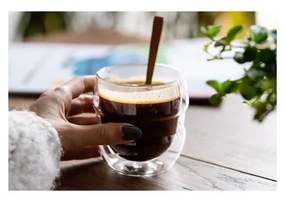 Set de 2 pahare cu pereți dubli Vialli Design Sferico, 250 ml