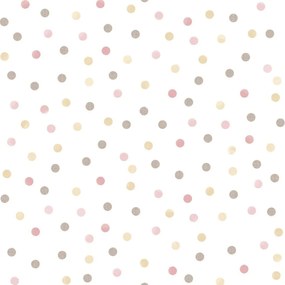 Noordwand Tapet „Mondo baby Confetti Dots”, roz, alb și maro
