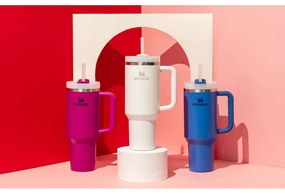 Termos alb cu pai din oțel inoxidabil 1,18 l Quencher H2.0 FlowState Tumbler Frost – Stanley