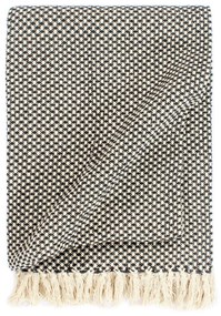 vidaXL Pătură decorativă, antracit, 160 x 210 cm, bumbac