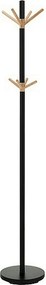 Cuier pom UNO, negru/fag, metal, 30x174 cm