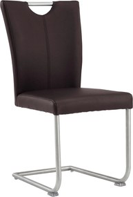 Set 2 scaune piele naturala NIEHOFF maro 45/61/96 cm