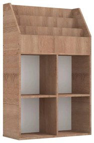 339532 vidaXL Raft reviste copii, stejar sonoma, 71x30x114cm, lemn prelucrat