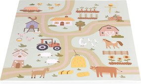 Covor de joacă din spumă EVA pentru copii Farm 90,5x90,5 cm 21 bucăți