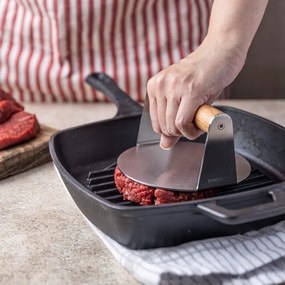 Resigilat: Burger Press Kinghoff KH 1878, Oțel inoxidabil, Ușor de spălat, Diametru 11,4 cm, Inox