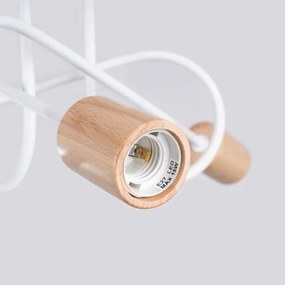 Lustră aplicată Sollux SL.1474 EMBER 3xE27/15W/230V alb/bej/fag