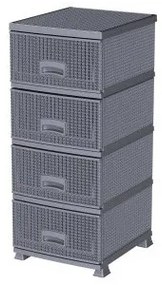 Aldotrade Comoda cu 4 sertare RETRO NEW, gri