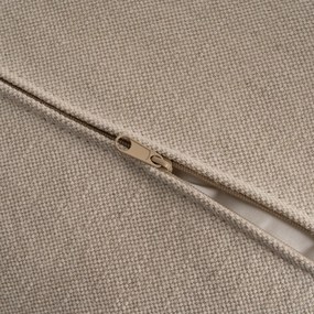 Colțar crem cu tapițerie din in (cu colț pe partea dreaptă, cu șezlong) – Ixia