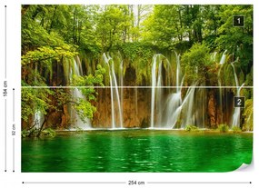 Fototapet - Cascadă Verde Smarald