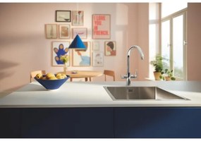GROHE 30592000 - Baterie pentru chiuvetă StartCurve BLUE PURE, 411 mm, crom lucios
