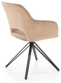 Scaun rotativ K535 velvet bej