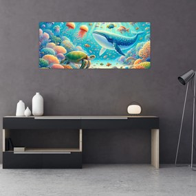 Tablou - Lumea sub apă (120x50 cm)