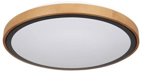 Plafoniera LED cu aspect lemn design modern Bruno maro 43,7cm 24W