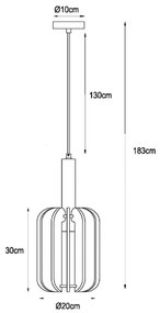 Lustră pe cablu Lucide 45492/01/36 RAFAL 1xE27/40W/230V negru/gri