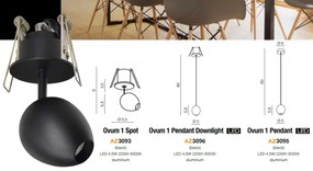 Spot LED incastrabil modern Ovum ZZ AZ3093