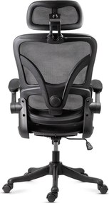 Scaun de birou ergonomic din mesh cu brațe rabatabile OFF 440 negru