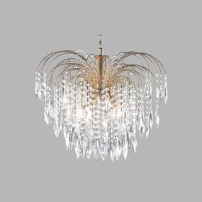 Lustra cristal suspendata design elegant Waterfall gold 5L 5175-5 SRT