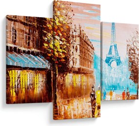 Tablou - Vremea ploioasă și Turnul Eiffel (90x60 cm)
