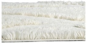 Covor tip traversă alb lavabil/țesut manual din lână 70x200 cm Enkang Ivory – Lorena Canals