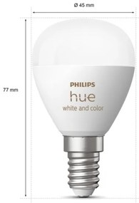 Bec LED RGBW dimabil Philips Hue WACA P45 E14/5,1W/230V 2000-6500K