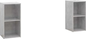 vidaXL Dulapuri TV 2 buc gri beton, 72x35x36,5 cm lemn prelucrat