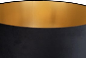 Lampă de podea aurie cu abajur negru și interior auriu 50cm - Linden