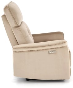 Fotoliu recliner Semir velvet bej H108 cm