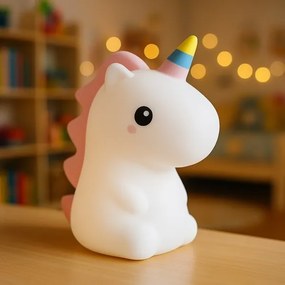 Lampă de veghe LED RGBW reîncărcabilă și reglabilă pentru copii UNICORN LED/1W/5V 1200 mAh