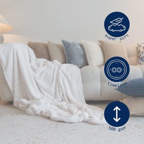 Pătură gri din blană artificială 150x200 cm Ruby – Tiseco Home Studio