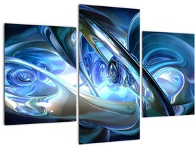 Tabloul fractalilor în albastru (90x60 cm)