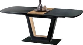 Masa extensibila FARREL, nuc/negru, 160/200x90x77 cm